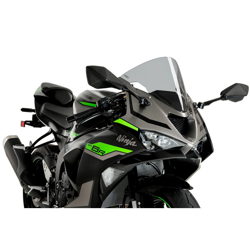 zx6r 2024 R-RACER SCREEN スクリーン R-RACER SCREEN FOR KAWASAKI NINJA ZX-6R 2024-2026 - SMOKE